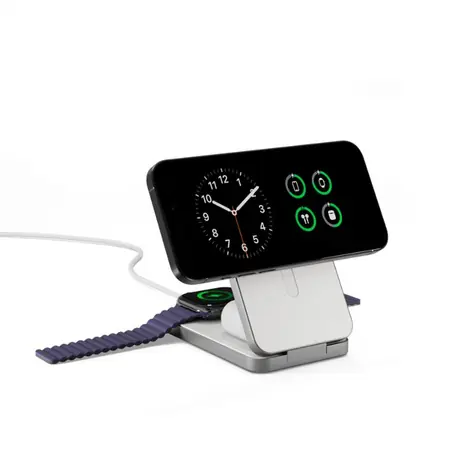 Epico EF50 UltraBase 4in1 Bezdrátová nabiječka s Powerbankou bílá / MagSafe / Qi2