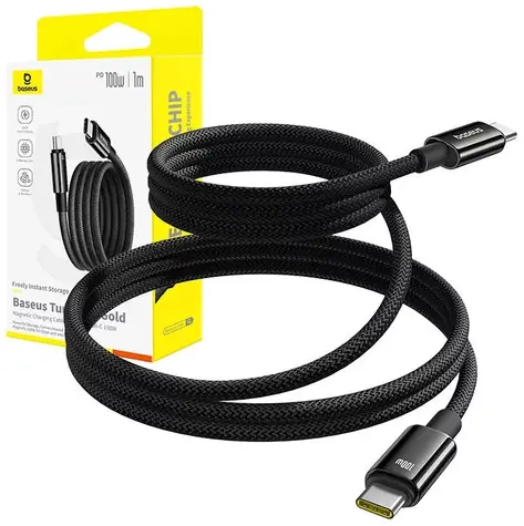 Baseus Tungsten Gold Charging Cable USB-C (M) - USB-C (M) 1m černý / 100W 