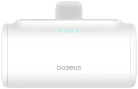 Baseus Compact 5000mAh 20W bílá / Powerbanka / 1x USB-C (M) + 1x USB-C (F)