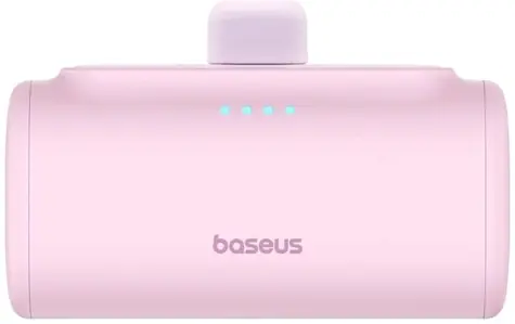 Baseus Compact 5000mAh 20W růžová / Powerbanka / 1x USB-C (M) + 1x USB-C (F)