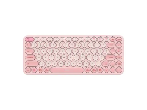 Baseus K01A růžová / Bezdrátová klávesnice / USB 2.4GHz + BT / 2x AAA