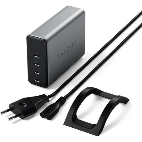 Satechi 165W USB-C GaN Charger šedá / nabíjecí adaptér / 4x USB-C / PD 100 W