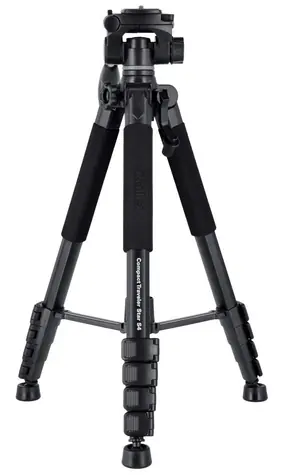 Rollei Stativ Compact Traveler Star S4 černá / Zátěž 5kg / Vytažený 160cm