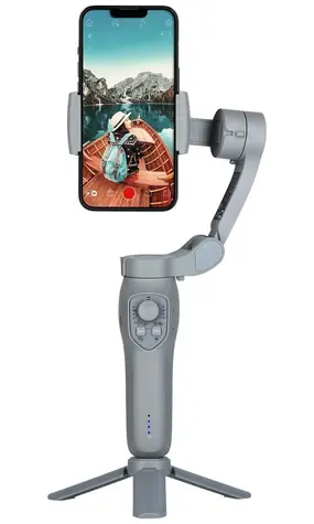 Rollei Steady Butler Mobile 3 SE šedá / Elektronický stabilizátor pro mobilní telefony / Bluetooth 5.0