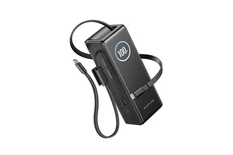 EcoFlow RAPID Power Banka černá / 25000mAh / 170W / 2x vestavěný USB-C kabel / 1x USB-A + 1x USB-C