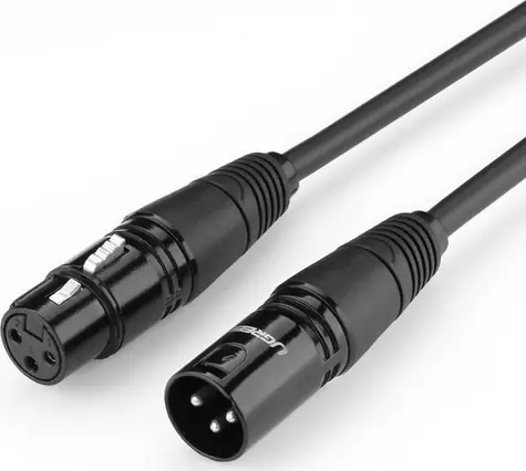 UGREEN AV130 černá  / Kabel XLR (F) -XLR (M) / 1 m