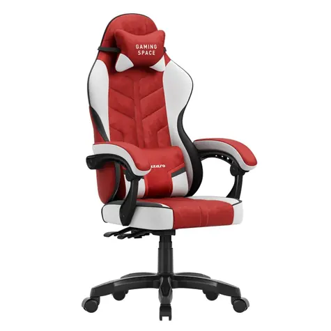 Huzaro Force 2.7 Velur červená / Herní židle / nastavitelná / nosnost až 140 kg / látka