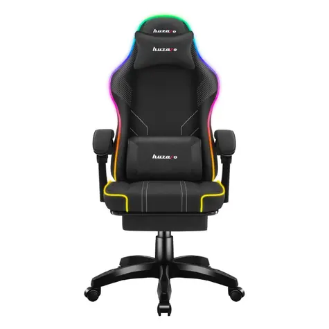 Huzaro Force 3.7 RGB černá / Herní židle / nastavitelná / nosnost až 140 kg / látka