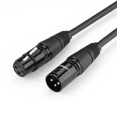 Ugreen AV130 66718 audio kabel XLR (F) - XLR (M) černá / Prodlužovací kabel pro mikrofon/zesilovač / 3m 
