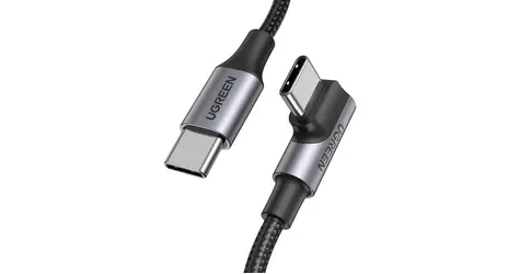 UGREEN US334 úhlový kabel USB-C na USB-C 2m černá / 100 W 