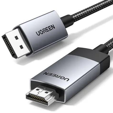 Ugreen DP119 DisplayPort - HDMI kabel 2m šedá / 4K 60Hz