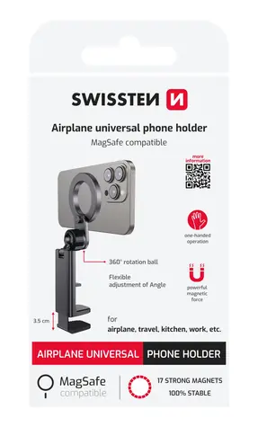 SWISSTEN Airplane Univerzální magnetický držák telefonu s MagSafe černá