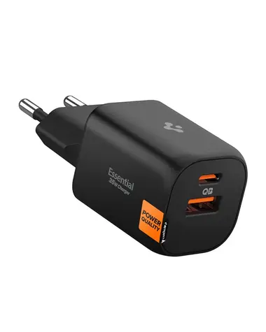Spigen Essential EE352EU nabíječka do auta černá / 1x USB-C / 1x USB-A / 35W 