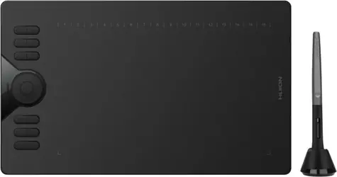 Huion HS610 černá / Grafický tablet / 254 x 158.8 mm / 5080 LPI / 8192 úrovní tlaku / microUSB