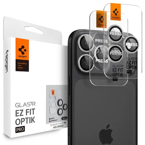 Spigen tR EZ Fit Optik Pro Tvrzené sklo Apple iPhone 17&16&15&14 Pro & 17&16&15&14 Pro Max stříbrná