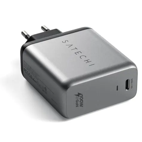 Satechi USB-C 100W šedá / síťová nabíječka / PD / GaN / EU