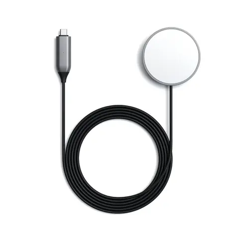 Satechi bezdrátový nabíjecí magnetický kabel USB-C šedá / 7.5W / 1.5m 