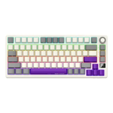 Lorgar KBP7075W (CZ&SK) béžová / bezdrátová herní klávesnice 75% / CZ&SK / 2.4GHz / BT 5.0 / RGB