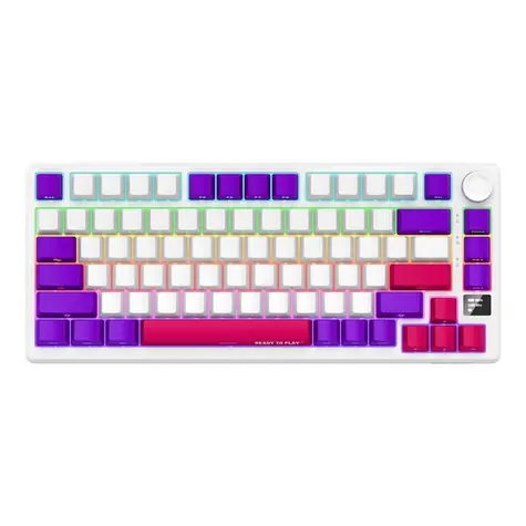 Lorgar KBP7075W (CZ&SK) bílá / bezdrátová herní klávesnice 75% / CZ&SK / 2.4GHz / BT 5.0 / RGB