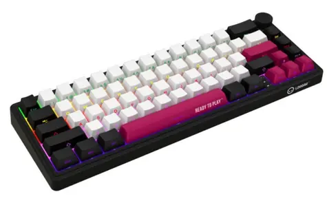 Lorgar KBP70MW (CZ&SK) černá/červená / bezdrátová herní klávesnice 65% / CZ&SK / 2.4GHz / BT 5.0 / RGB