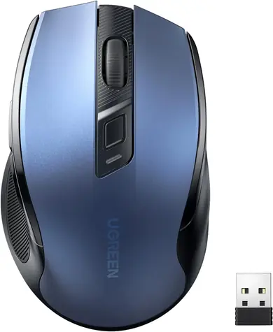 Ugreen MU006 Portable Wireless Mouse modrá / bezdrátová myš / 2.4GHz 
