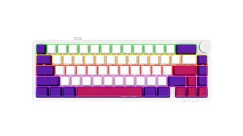 Lorgar KBP70MW (US) bílá / bezdrátová herní klávesnice 65% / US / 2.4GHz / BT 5.0 / RGB