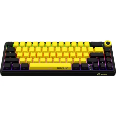 Lorgar KBP70MW (US) černá/žlutá / bezdrátová herní klávesnice 65% / US / 2.4GHz / BT 5.0 / RGB