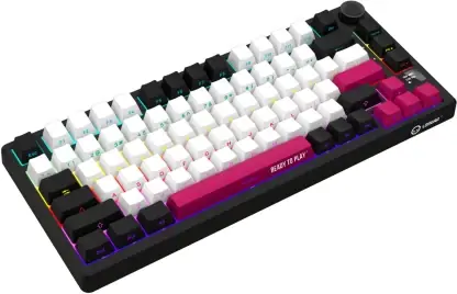 Lorgar KBP7075W (US) černá/červená / bezdrátová herní klávesnice 75% / US / 2.4GHz / BT 5.0 / RGB