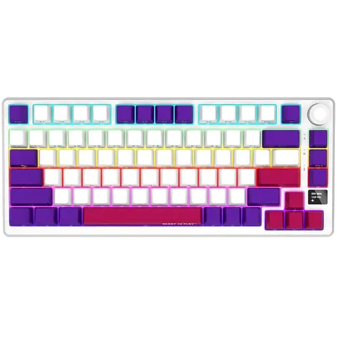 Lorgar KBP7075W (US) bílá / bezdrátová herní klávesnice 75% / US / 2.4GHz / BT 5.0 / RGB