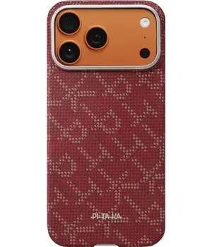 Pitaka Ultra-Slim Monogram Case ochranný kryt pro Apple iPhone 17 Pro Max červená