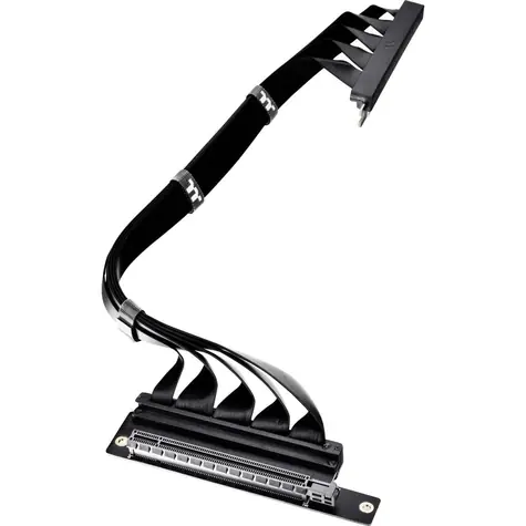 Thermaltake PCI-E 4.0 Dual 90° Riser kabel 40 cm černá 