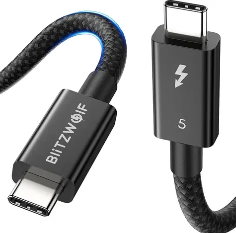 BlitzWolf BW-HDC8 240W kabel 1.5 m černá / USB-C (M) - USB-C (M)