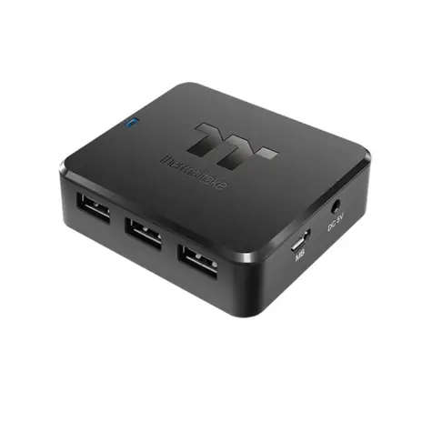 Thermaltake Premium H200 PLUS černá / USB HUB / 6x USB-A / 1x SATA / 1x DC