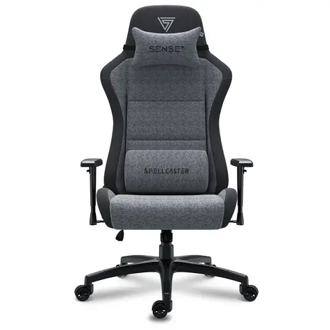 SENSE7 Spellcaster FUKU XL černo-šedá / Herní židle / Látka / nastavitelná / pojezdová kolečka / nosnost 160 kg 