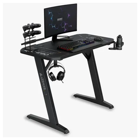 SENSE7 Nomad Cybernetic černá / Herní stůl / 120 x 60 cm