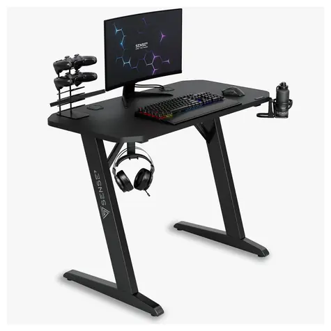 SENSE7 Nomad Basic černá / Herní stůl / 120 x 60 cm 