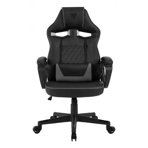 SENSE7 Knight černo-šedá / Herní židle / umělá kůže / nastavitelná / pojezdová kolečka / nosnost 120 kg 