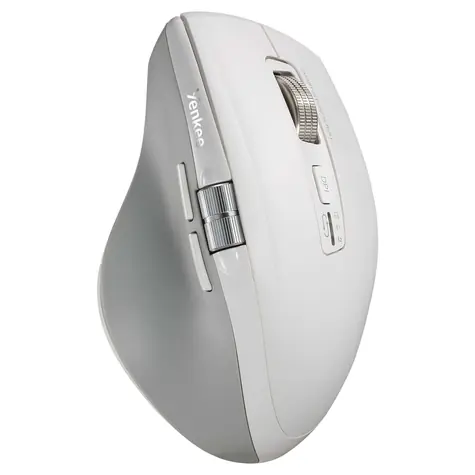 YENKEE YMS 2095W SPIN bílá / bezdrátová myš / optická / 4800 DPI / 7 tlačítek / 2.4GHz / Bluetooth 5.1