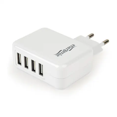 Gembird EG-U4AC-02 bílá / síťová nabíječka / 3100mA / 15W / 4x USB