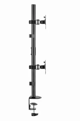 Gembird MA-D2-02 Držák 2 monitorů na stůl černá / do 32” a 9 kg / naklápěcí