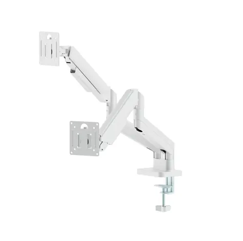Gembird  MA-DA2-06-W Držák 2 monitorů na stůl bílá / do 32” a 10 kg / naklápěcí