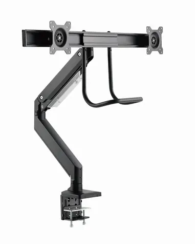 Gembird  MA-DA2-04 Držák 2 monitorů na stůl černá / do 32” a 8 kg / naklápěcí