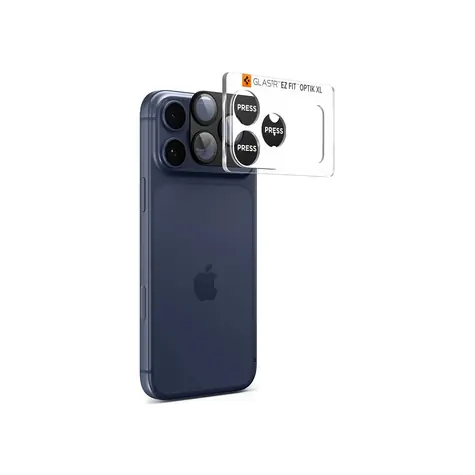 Spigen Glass tR EZ Fit Optik Pro XL sklo na fotoaparát pro Apple iPhone 17 Pro Max černá