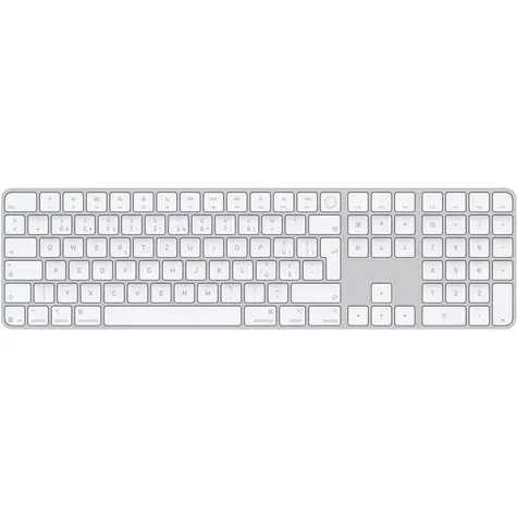 Apple Magic Keyboard s Touch ID a numerickou částí CZ bílo-stříbrná / USB-C / CZ layout