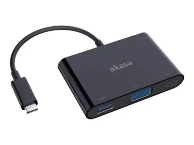 Akasa AK-CBCA02-15BK Konvertor Type-C na VGA s USB 3.0 Type-A port