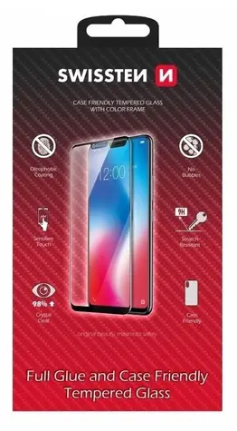 SWISSTEN Ochranné sklo CASE FRIENDLY pro Xiaomi Redmi Note 15 Pro 5G černé