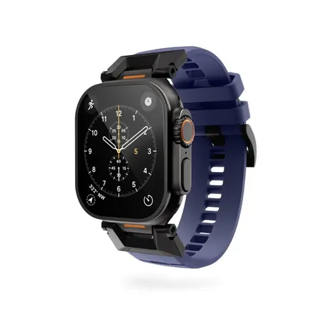 Epico FKM Rubber Pro řemínek s nerezovým zapínáním pro Apple Watch SE (44mm)/Series 1-9 (42/44/45mm) modrá