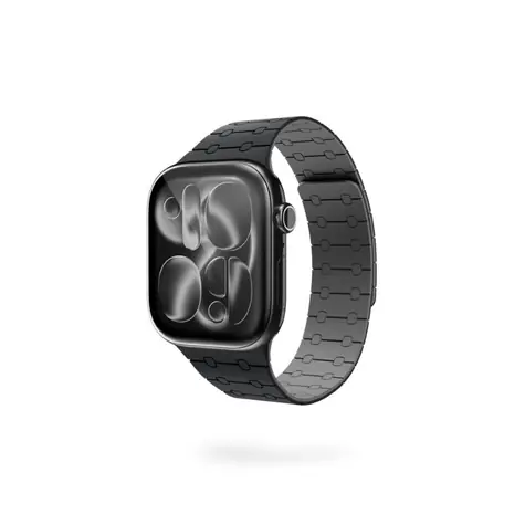 Epico Magnetic+ Silicone magnetický řemínek pro Apple Watch SE (40mm)/Series 1-11 (38/40/41/42mm) černá