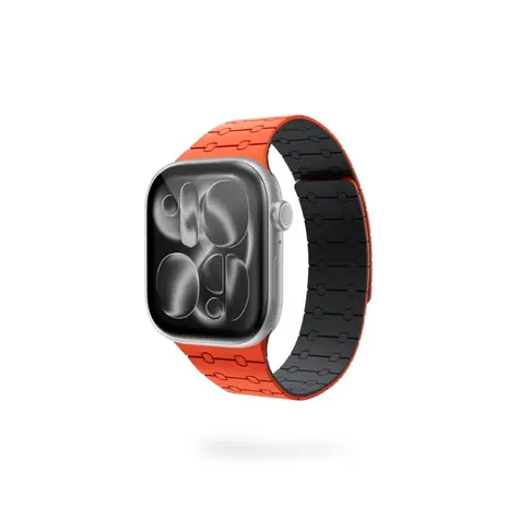 Epico Magnetic+ Silicone magnetický řemínek pro Apple Watch 42/44/45/46/49mm oranžová