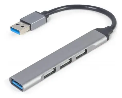 Gembird UHB-U3P1U2P3-02 / USB hub 4-portový USB 3.1 (Gen 1) / stříbrná